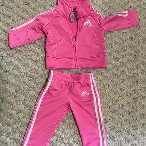 Pink Adidas jogging suit